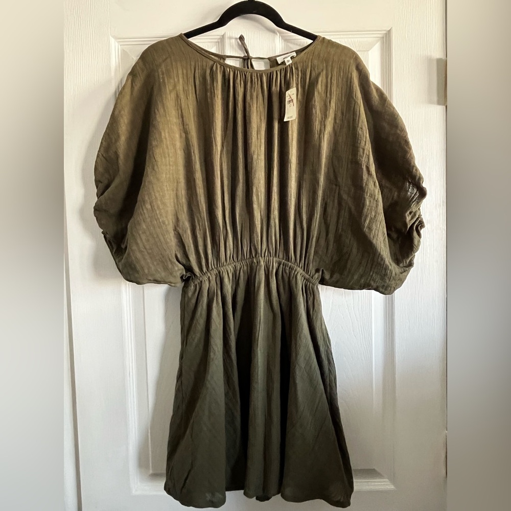 Aerie Golden Hour Swim Cover Up Dress, Size S, Olive